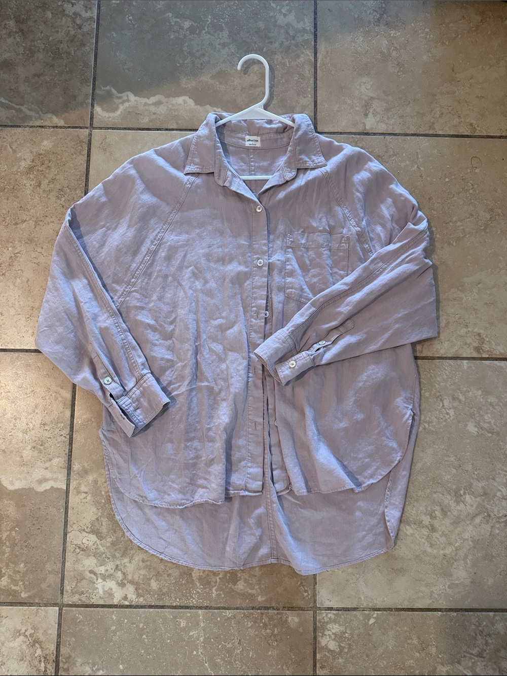 Wilfred Aritzia - Light Lavender women’s Button-Up Shirt Jacket S
